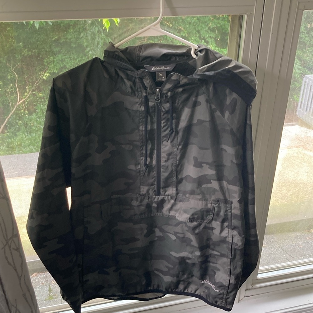 Eddie Bauer Dark Camo Hooded Pullover